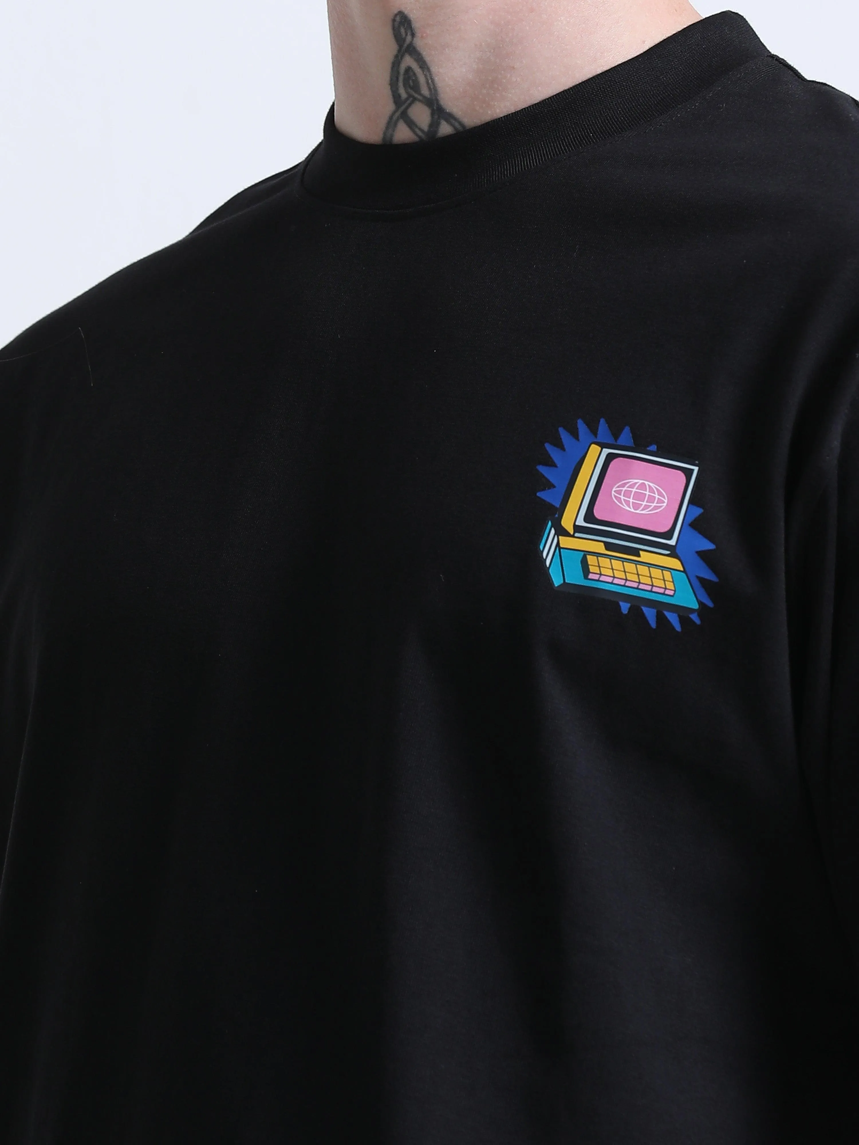 Brain Printed T-Shirt Black