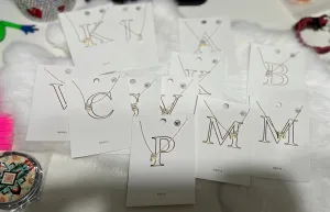 Brass Letter Necklace  - 16 inch