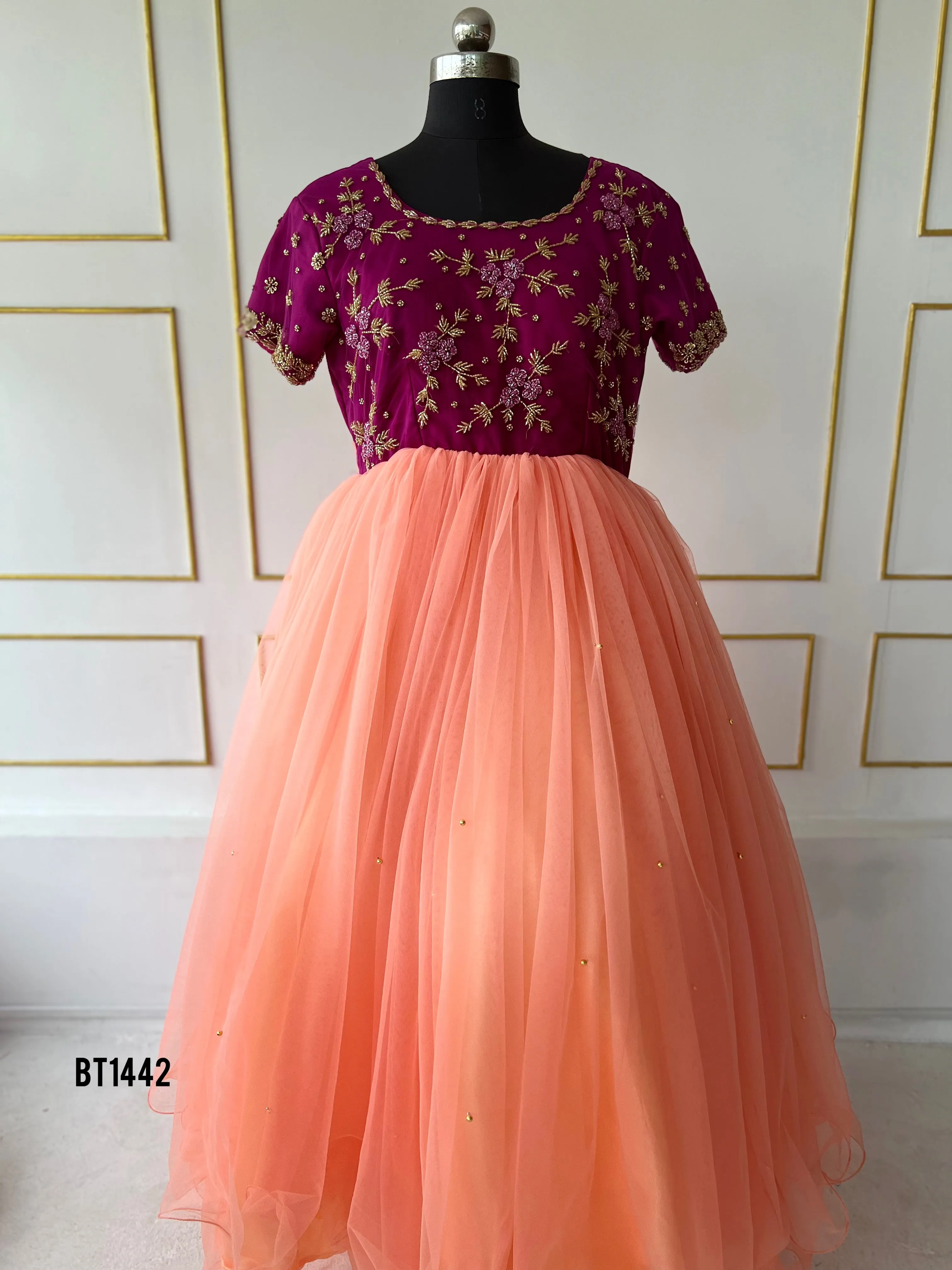 BT1442  "Sunkissed Coral Bloom - Mom & Babe Festive Duo
