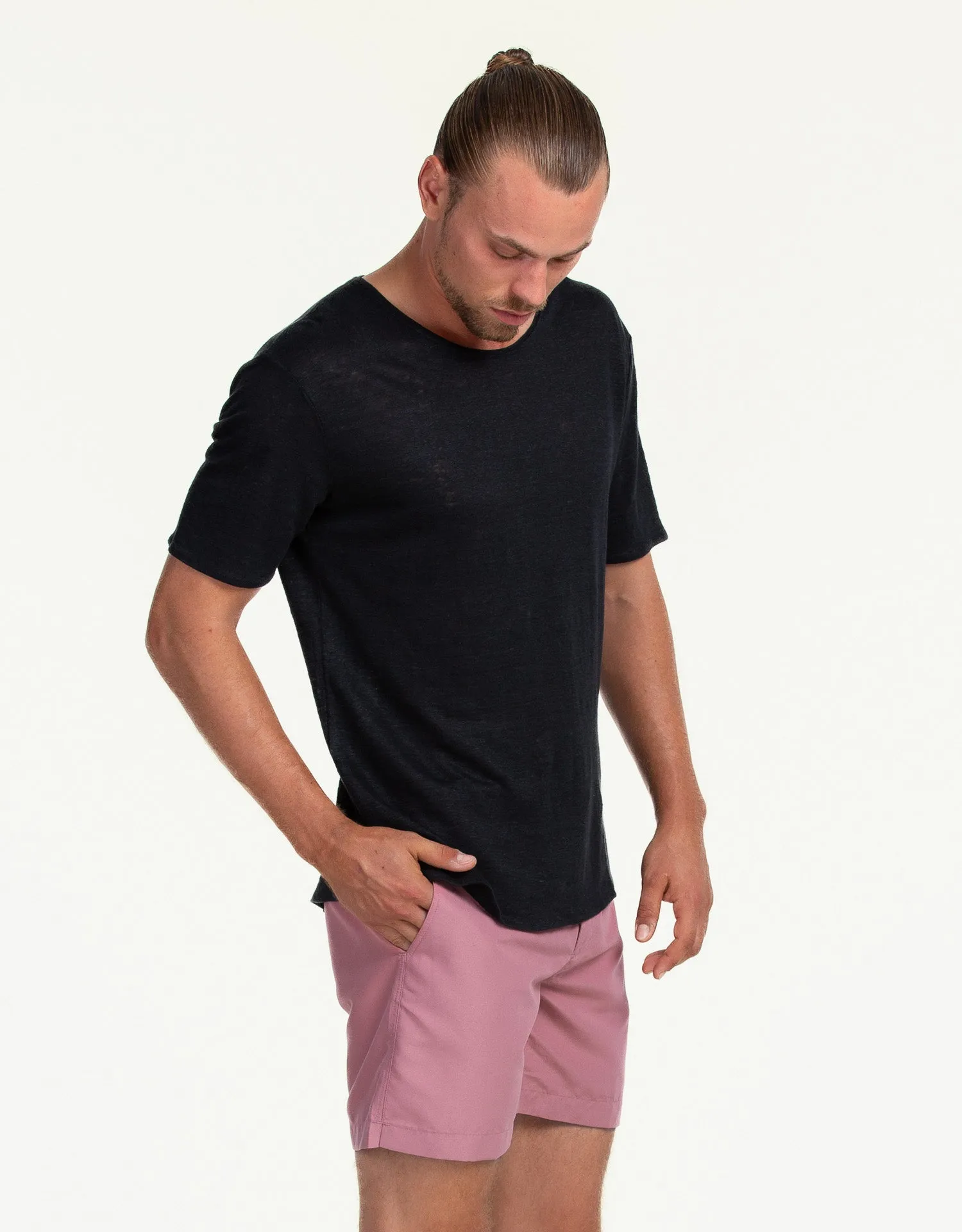 C-NECK LINEN NEGRO
