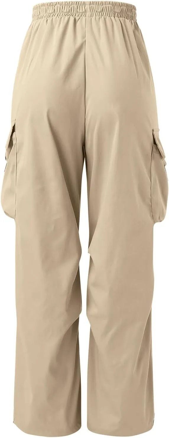 Cargo Pant for Men Lightweight Casual Joggers Drawstring Elastic Waist Work Pants Multi Pockets