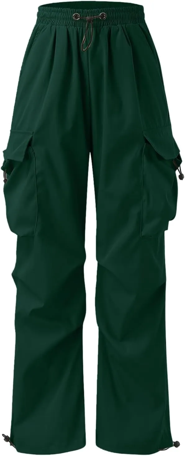Cargo Pant for Men Lightweight Casual Joggers Drawstring Elastic Waist Work Pants Multi Pockets
