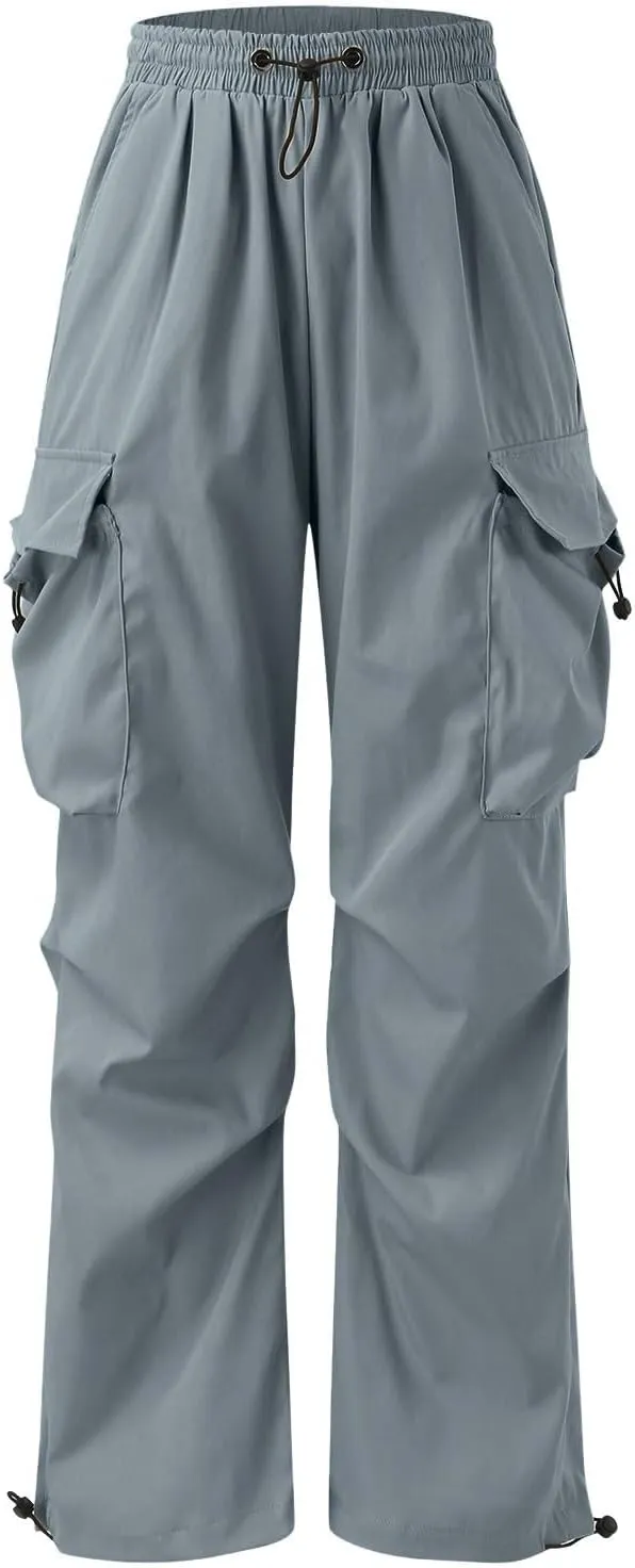 Cargo Pant for Men Lightweight Casual Joggers Drawstring Elastic Waist Work Pants Multi Pockets