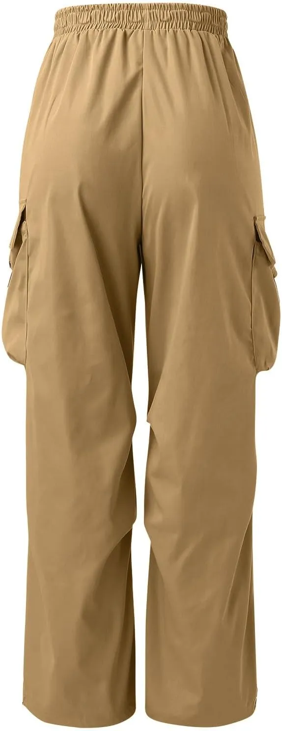 Cargo Pant for Men Lightweight Casual Joggers Drawstring Elastic Waist Work Pants Multi Pockets