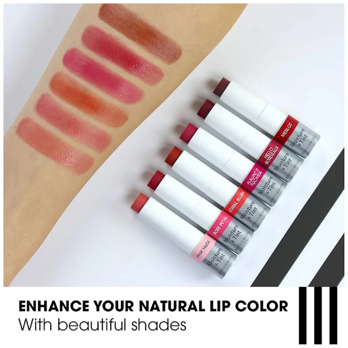 ChapStick Total Hydration Moisture   Tint Rose Petal Tinted Lip Balm Tube, Tinted Moisturizer - 0.12 Oz
