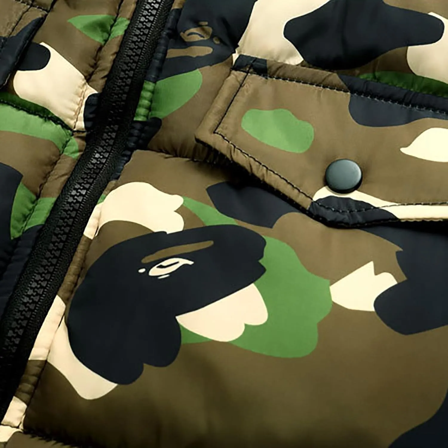 Children's Camouflage Down Cotton Padded Jacket Winter Warm Water Proof Hooded Coat Unisex Thicken Puffer Overcoat