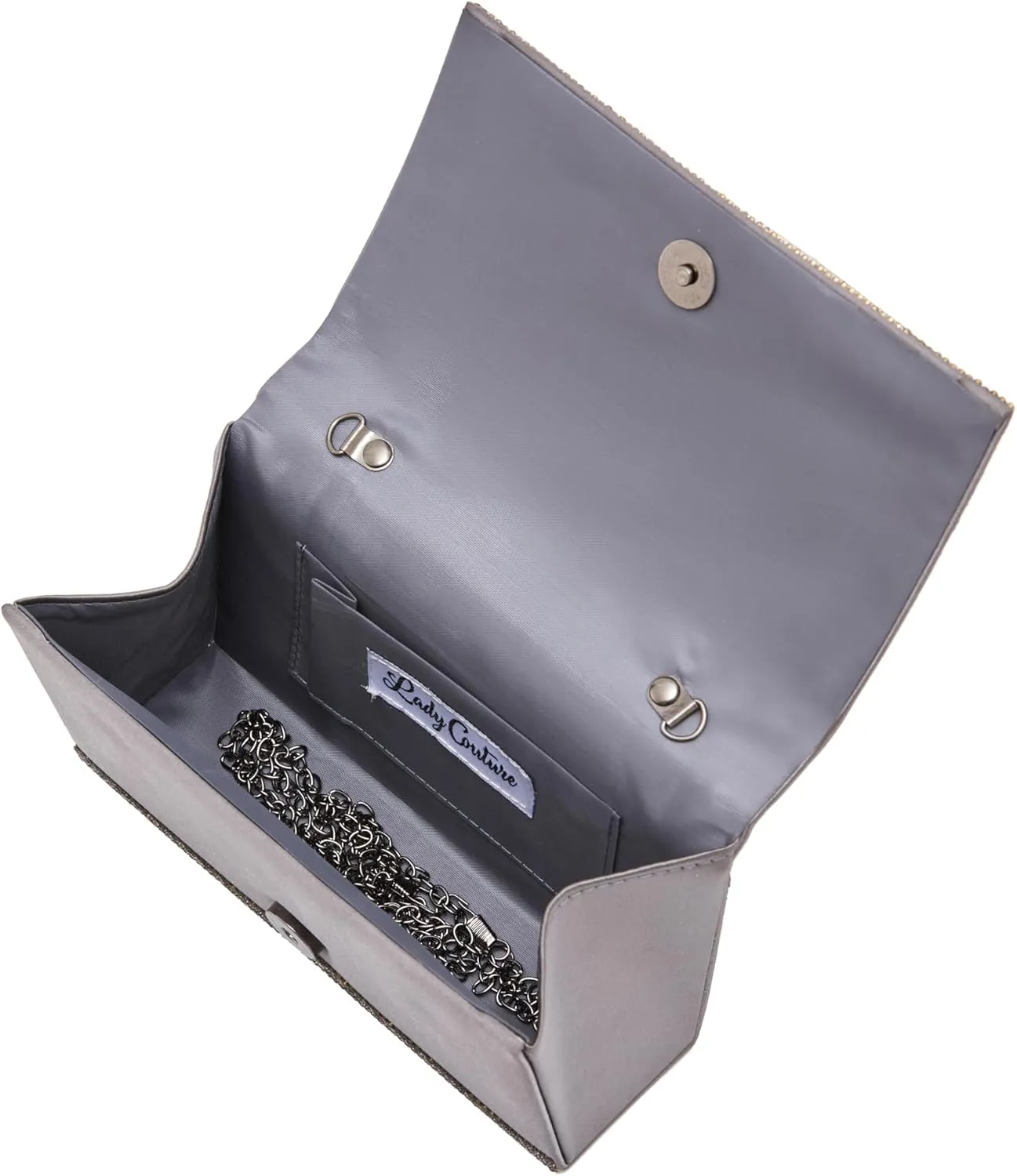 CINDY Elegant Rhinestone Satin Evening Bag