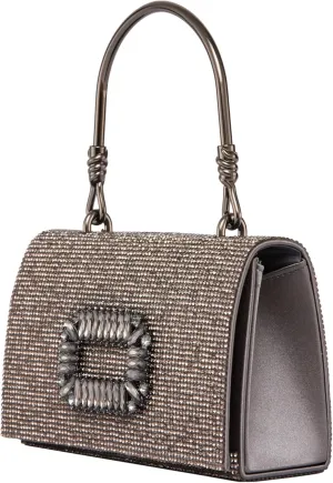 CINDY Elegant Rhinestone Satin Evening Bag