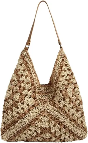 Clutch Purses for Women Women's Fashion Versatile Braid Shoulder Bag Designer Summer Beach Tote with Advanced Texture for Ladies