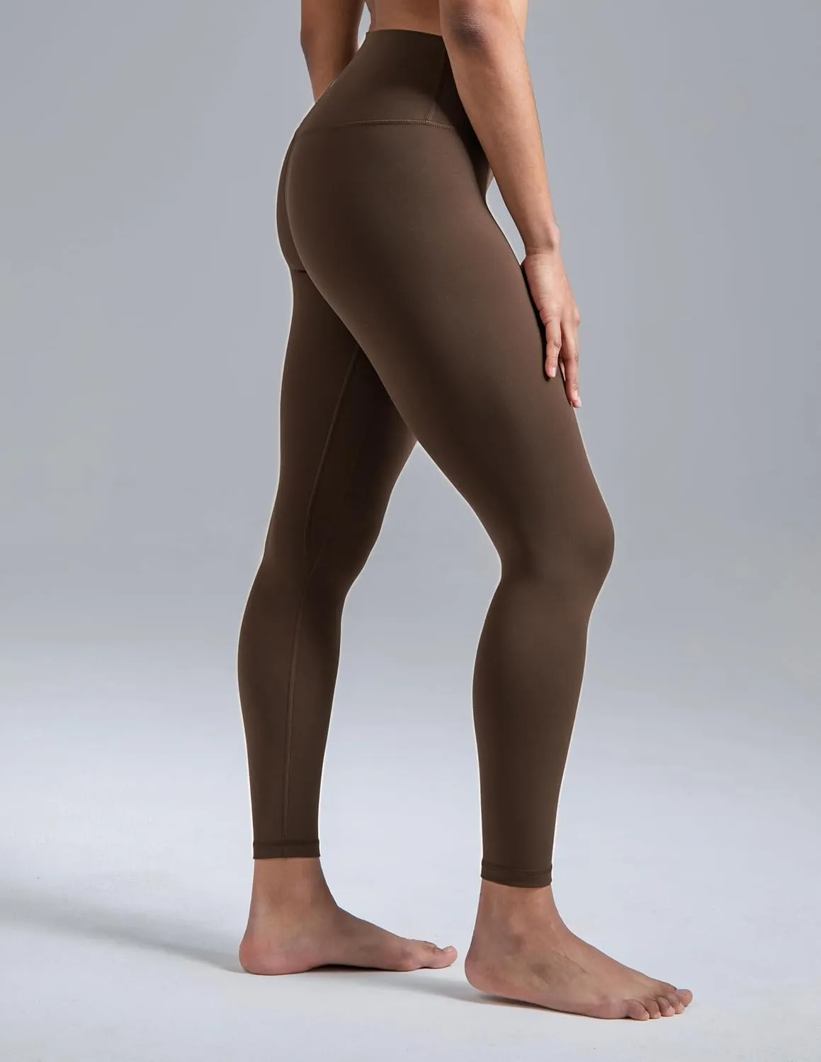 Colorfulkoala Dreamlux No Front Seam Leggings for Women 25"/28" Inseam, Seamless High Waisted Buttery Soft Yoga Pants