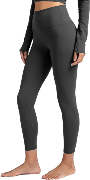 Colorfulkoala Dreamlux No Front Seam Leggings for Women 25"/28" Inseam, Seamless High Waisted Buttery Soft Yoga Pants