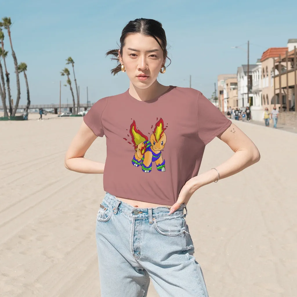 Corteness Women's Flowy Cropped Tee