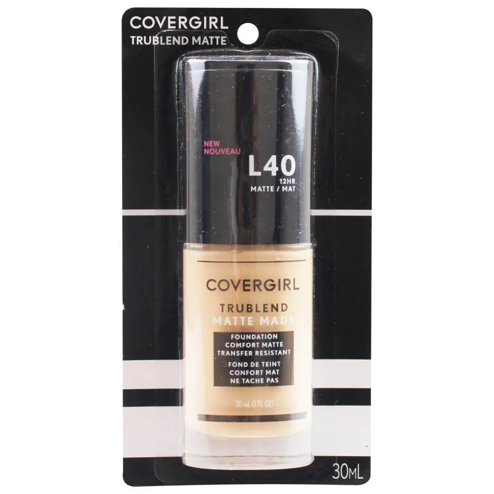 COVERGIRL 30mL TRUBLEND FOUNDATION MATTE MADE L40 (CARDED)