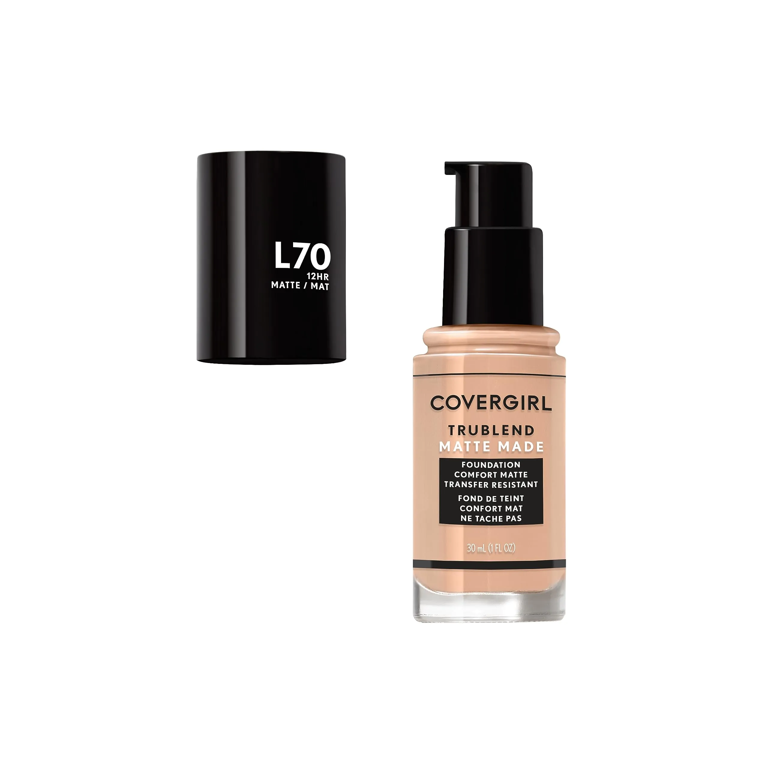 COVERGIRL TruBlend Matte Made Liquid Foundation, Natural Ivory, 1 Fl Oz (Pack of 1)