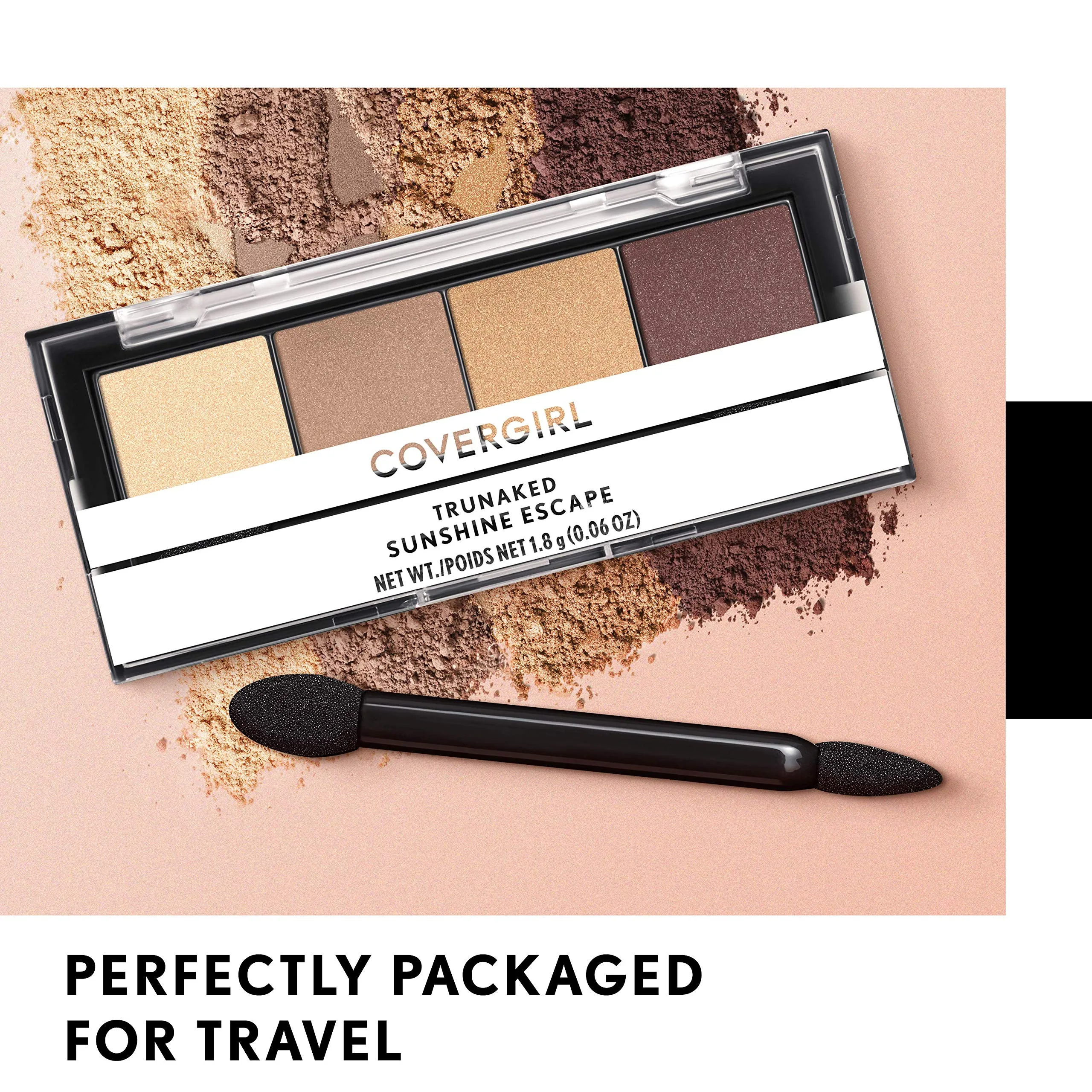 COVERGIRL TruNaked Quad Eyeshadow Palette, Zenning Out, 6 Shades, 0.06 Fl Ounces, Eyeshadow Palette, Eyeshadow, Eyeshadow Makeup, Shimmer Eyeshadow, Fade-Proof Formula, Pigmented Shades