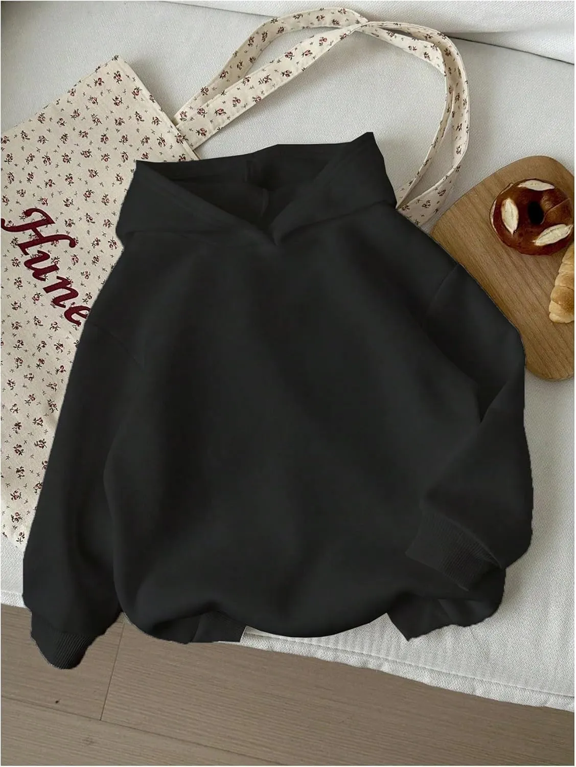 COZYEASE Girl's Cherry Print Hooded Sweatshirts Long Sleeve Graphic Hoodie Pullovers Tops