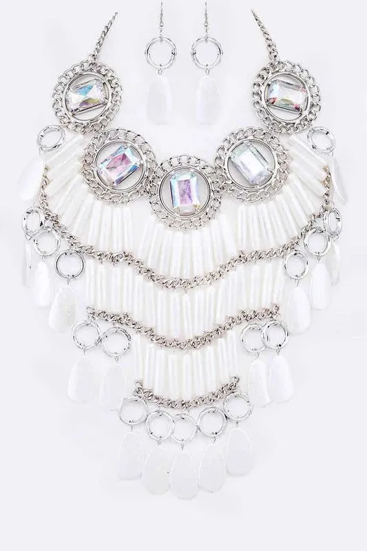 Crystal Statement Head Turner Necklace Set
