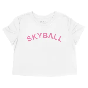 Curved Logo - Women's Flowy Cropped T-Shirt