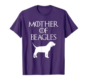 Cute &amp; Unique White Mother of Beagles T-shirt E010566