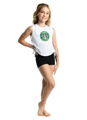 Danz N Motion 23300C Girls "I Dance A Latte" Tank