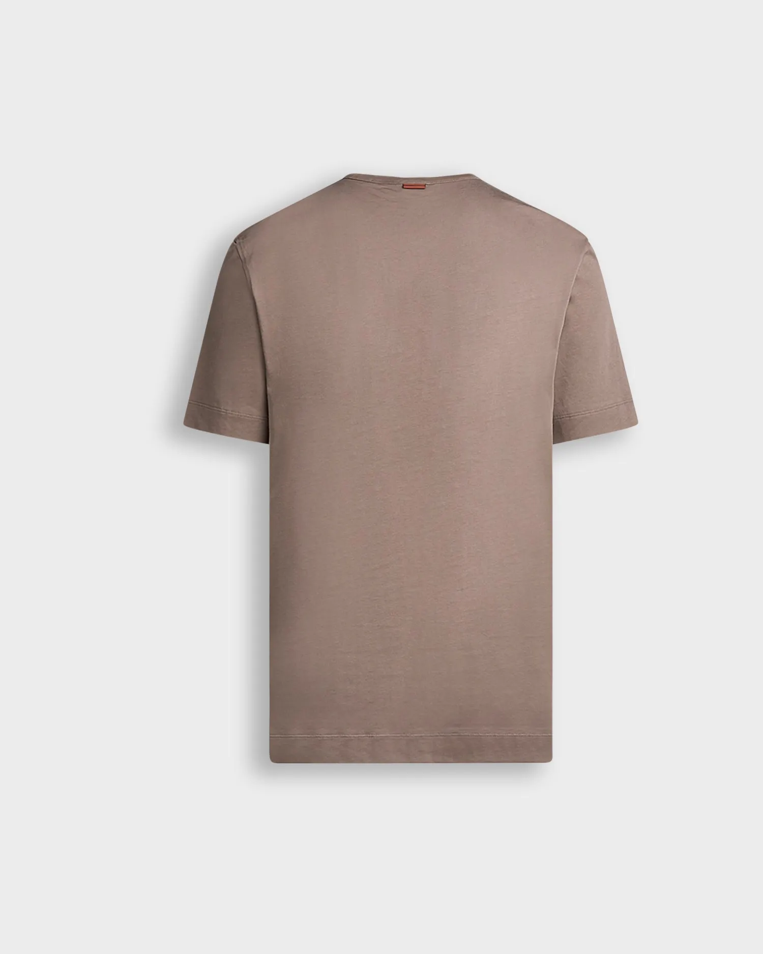 Dark Taupe Cotton Logo T-Shirt