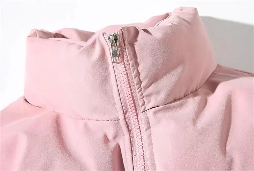 DBFBDTU Men's Winter Jacket Thick Parka Cotton Padded Coats Loose Puffer Jacket Men Women Outwear