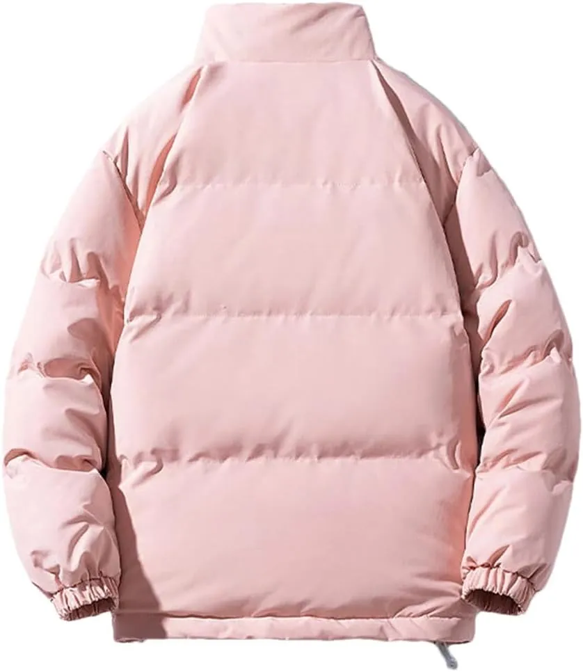 DBFBDTU Men's Winter Jacket Thick Parka Cotton Padded Coats Loose Puffer Jacket Men Women Outwear