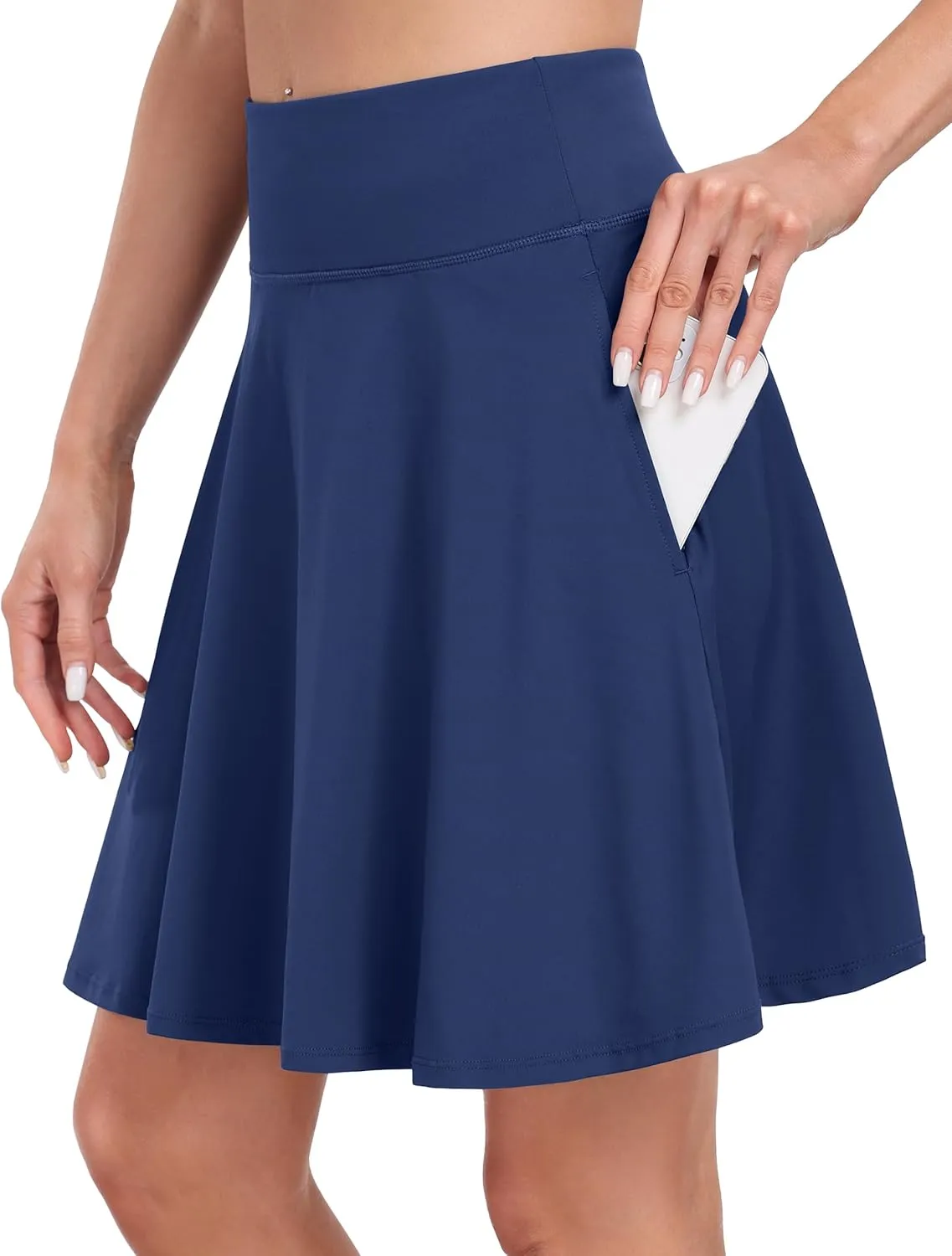 Desol 20" Women's Knee Length Tennis Golf Skirts with Shorts and Pockets High Waisted Athletic Casual Workout Skorts