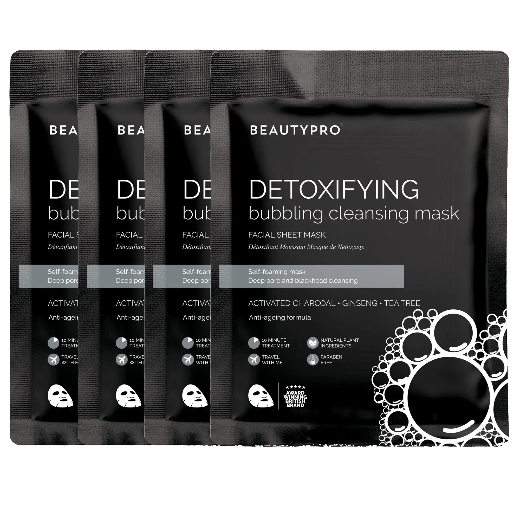 DETOXIFYING Bubbling Cleansing Sheet Mask with Activated Charcoal