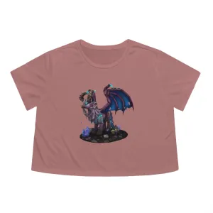 Deviant Dungeon Lurker Women's Flowy Cropped Tee