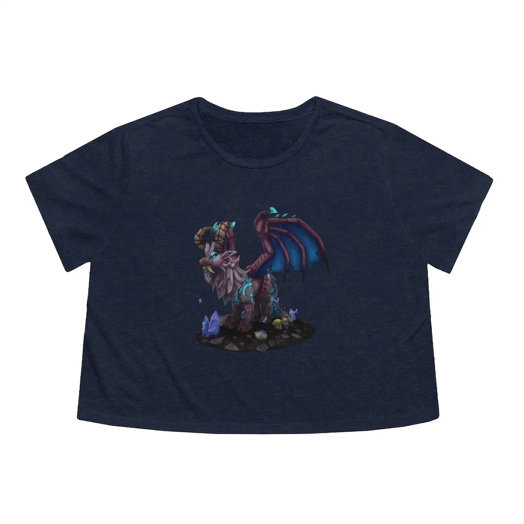 Deviant Dungeon Lurker Women's Flowy Cropped Tee