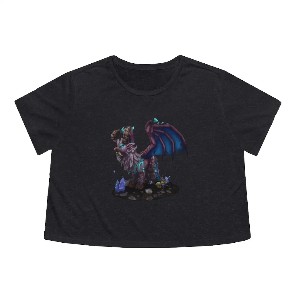 Deviant Dungeon Lurker Women's Flowy Cropped Tee