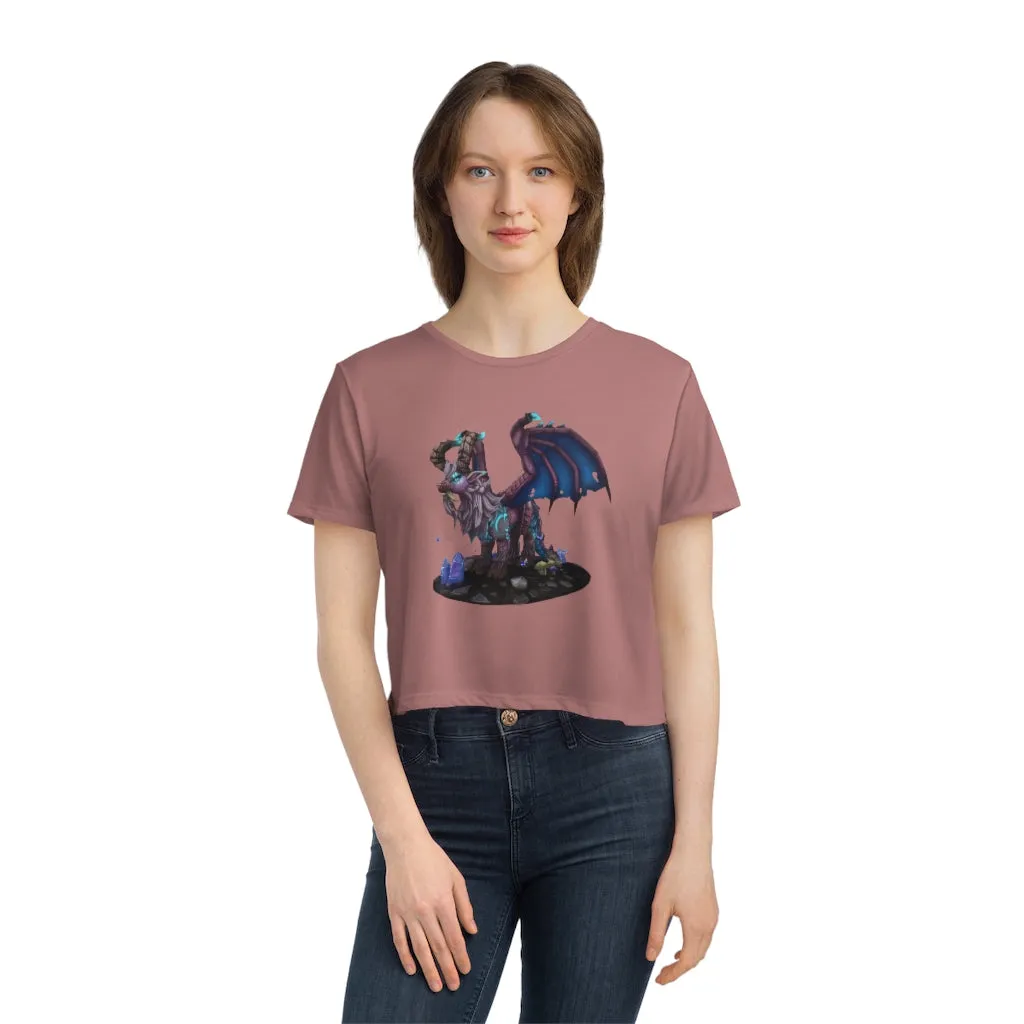 Deviant Dungeon Lurker Women's Flowy Cropped Tee