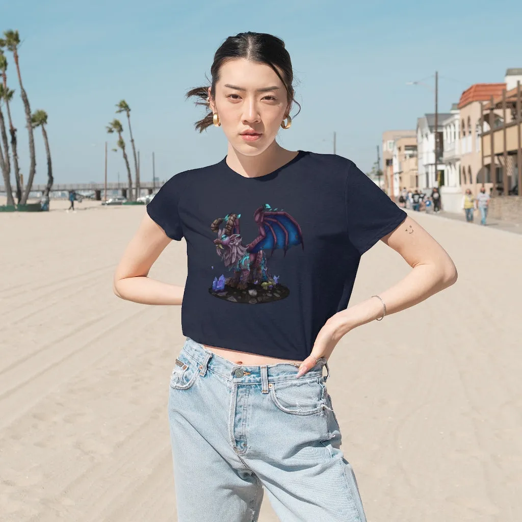 Deviant Dungeon Lurker Women's Flowy Cropped Tee