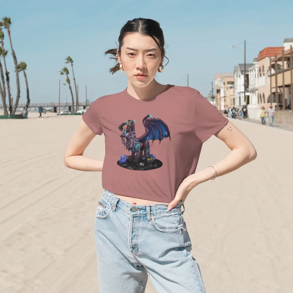 Deviant Dungeon Lurker Women's Flowy Cropped Tee