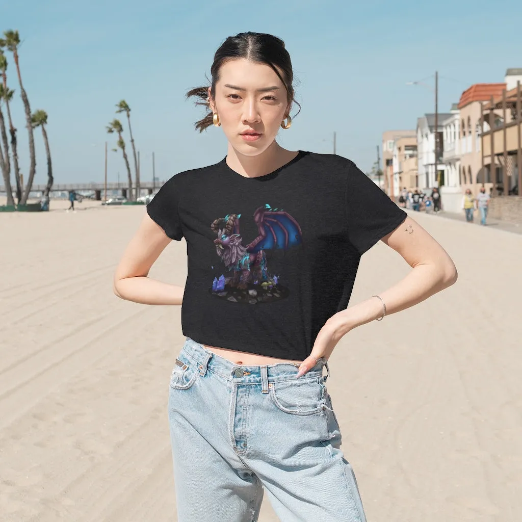 Deviant Dungeon Lurker Women's Flowy Cropped Tee