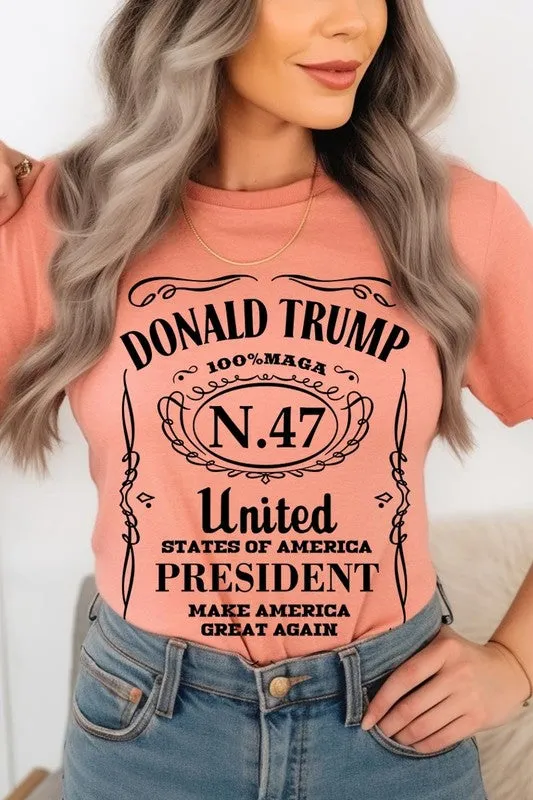 Donald Trump USA President 47 Maga Graphic Tee-SHIPS DIRECTLY TO YOU!