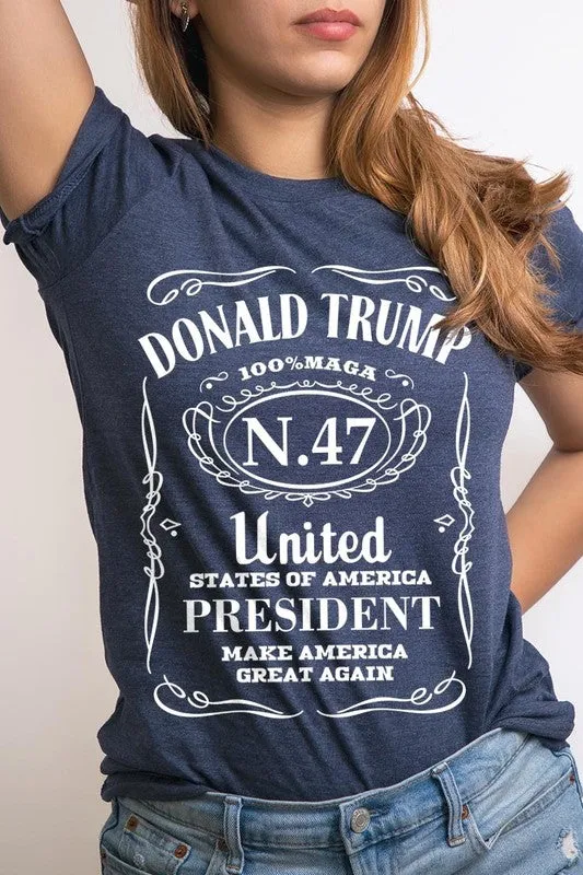 Donald Trump USA President 47 Maga Graphic Tee-SHIPS DIRECTLY TO YOU!
