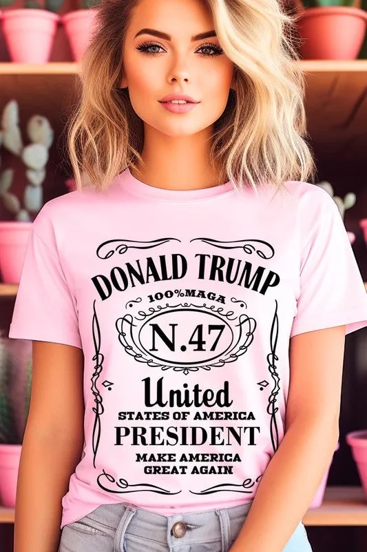 Donald Trump USA President 47 Maga Graphic Tee-SHIPS DIRECTLY TO YOU!