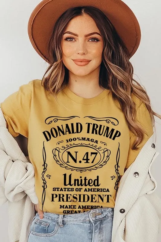 Donald Trump USA President 47 Maga Graphic Tee-SHIPS DIRECTLY TO YOU!