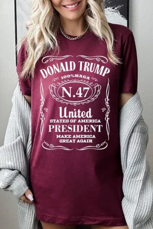 Donald Trump USA President 47 Maga Graphic Tee-SHIPS DIRECTLY TO YOU!
