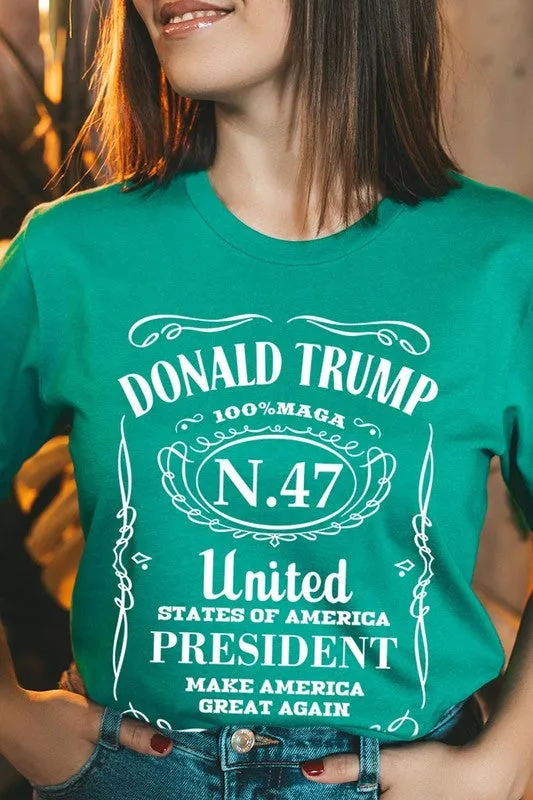 Donald Trump USA President 47 Maga Graphic Tee-SHIPS DIRECTLY TO YOU!
