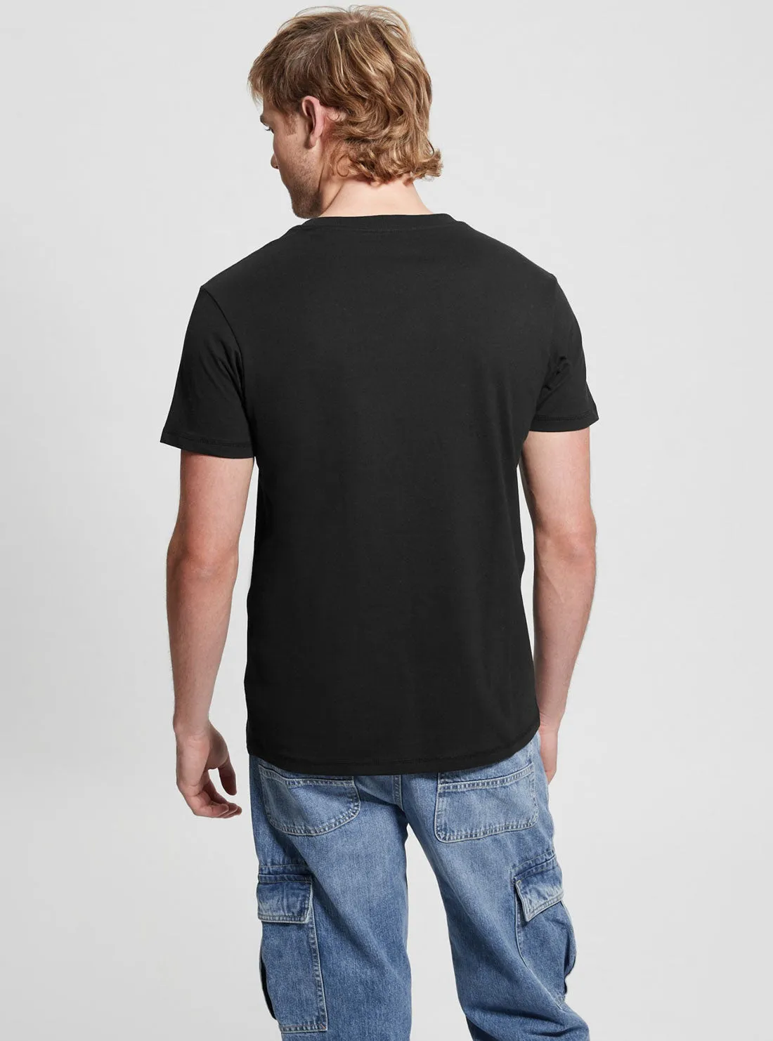Eco Black Triangle Embroidered T-Shirt