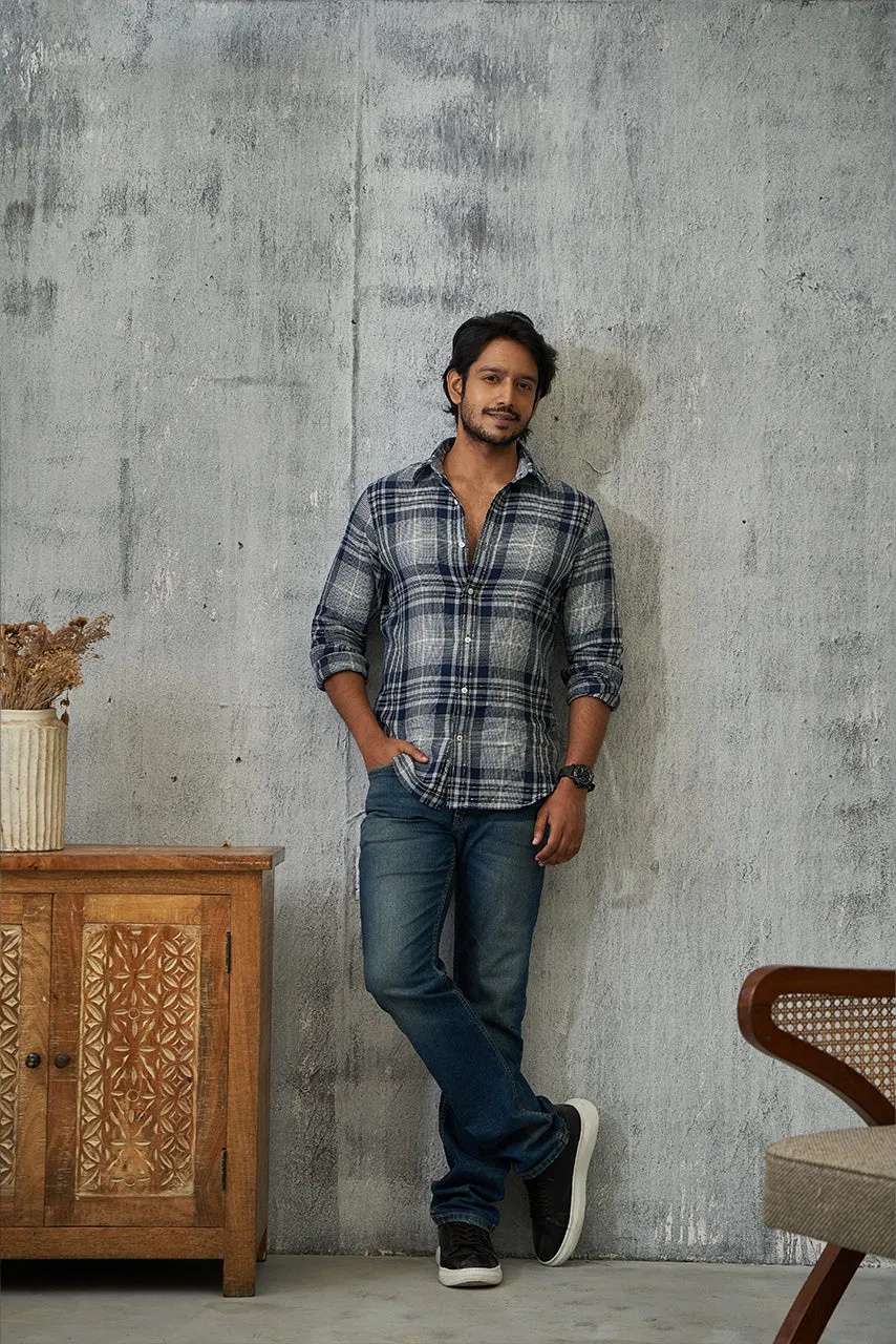 Effortless Blue Checkmate Shirt
