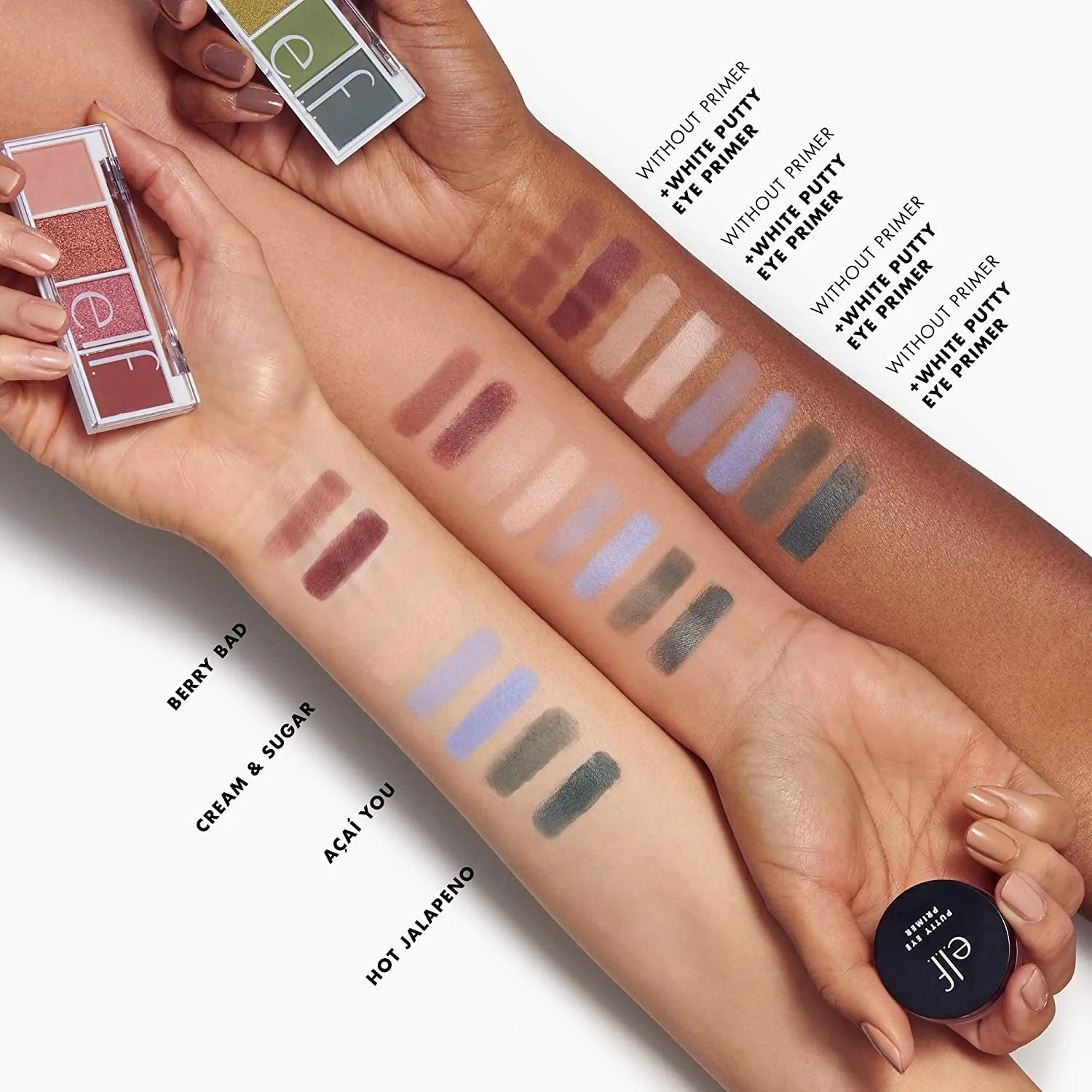 e.l.f. Bite-Size Eyeshadows, Creamy, Blendable, Ultra-Pigmented, Easy to Apply, Berry Bad, Matte & Shimmer 3.5G