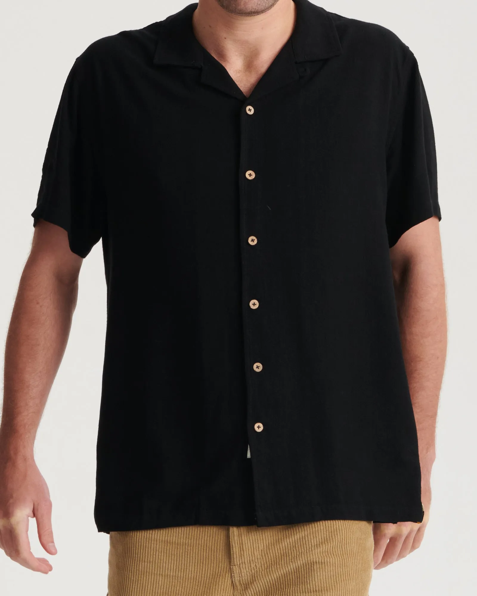 Ernie SS Resort Shirt - Black