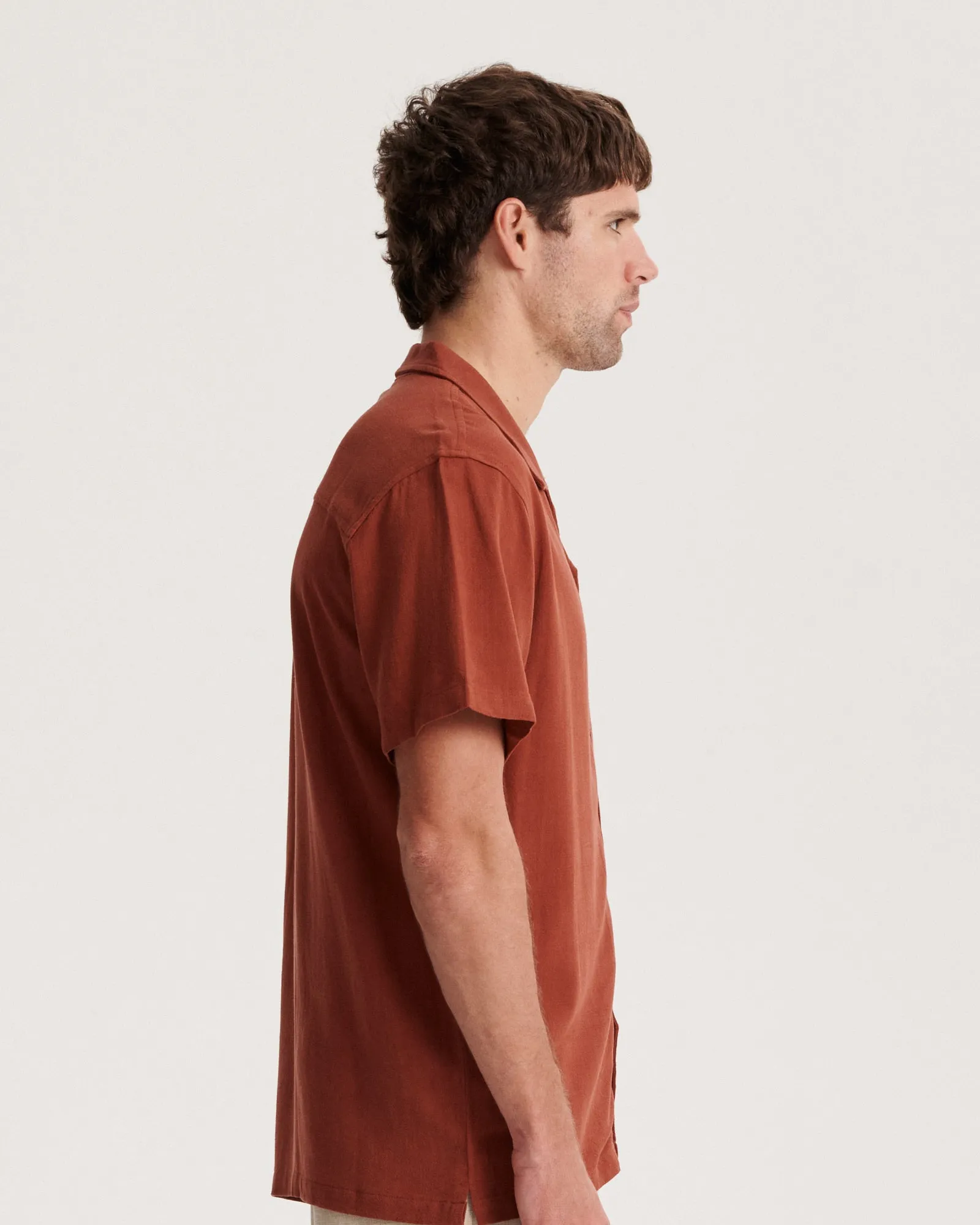 Ernie SS Resort Shirt - Terracotta