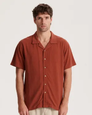 Ernie SS Resort Shirt - Terracotta