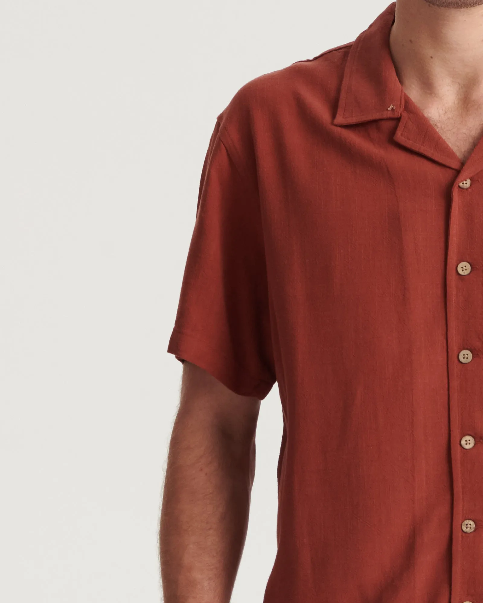 Ernie SS Resort Shirt - Terracotta