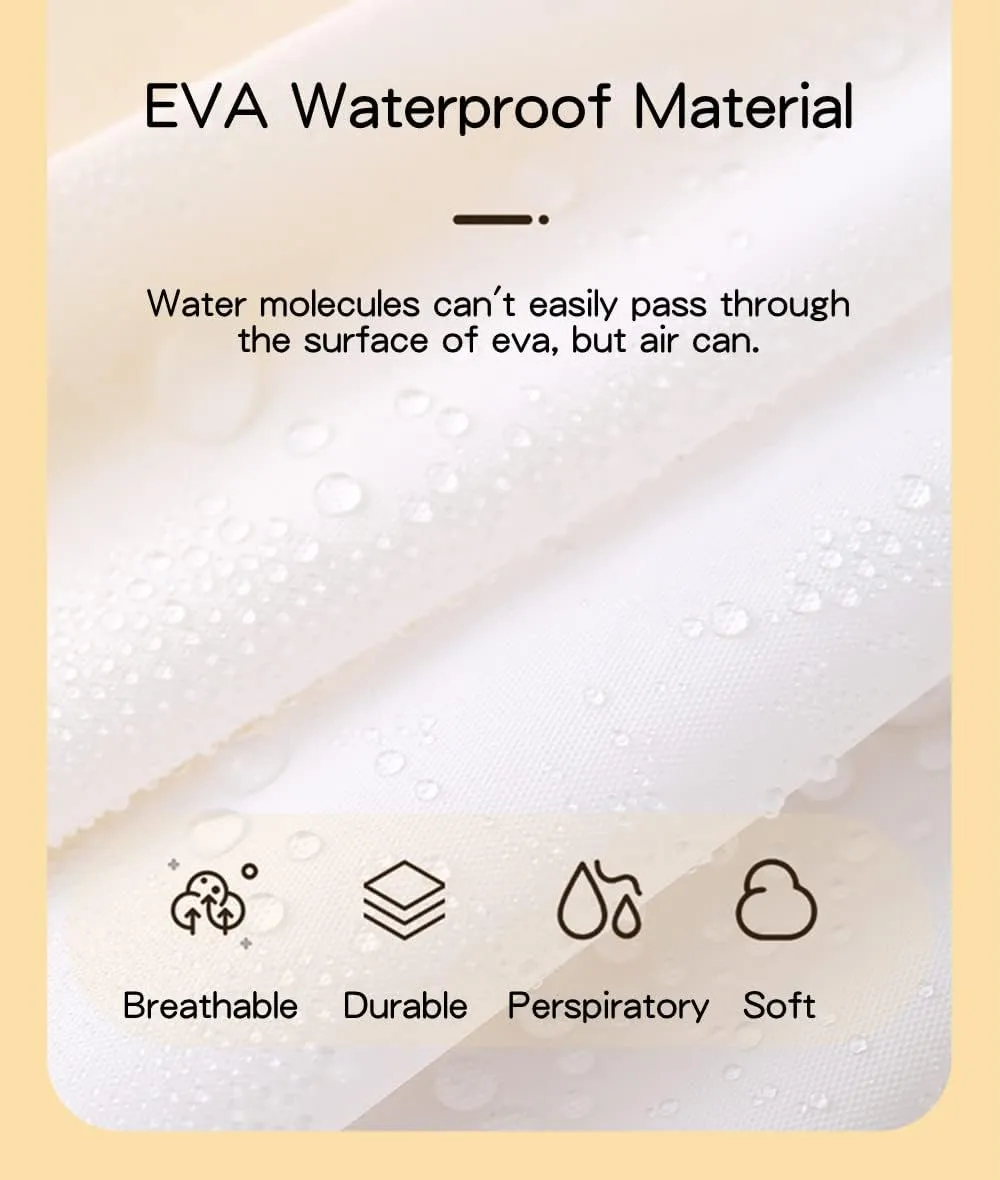 Eva Rain Ponchos for Adults, 2 Pack Reusable Raincoat for Women and Men, Lightweight Rainwear Rain Jackets with Hood